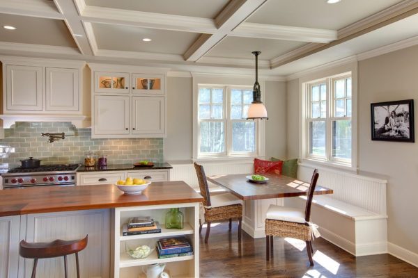austin-corner-banquette-bench-with-cast-iron-casserole-dishes-kitchen-traditional-and-open-shelving-glass-front-cabinets