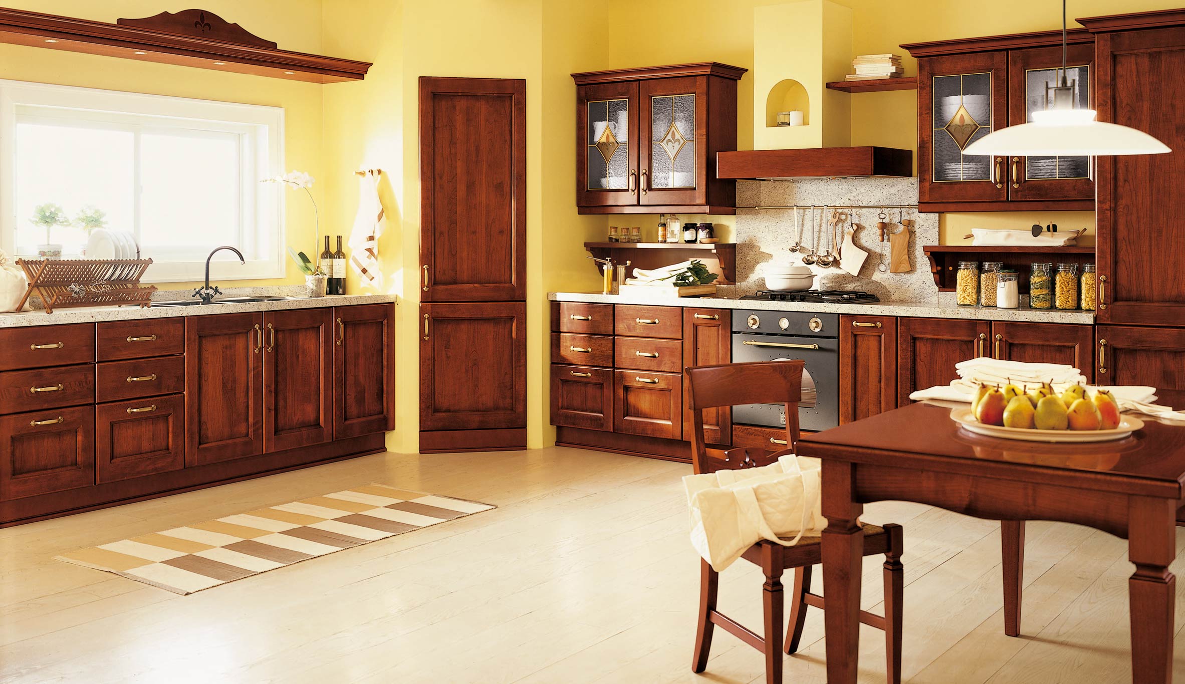 finest design brown yellow kitchen interior