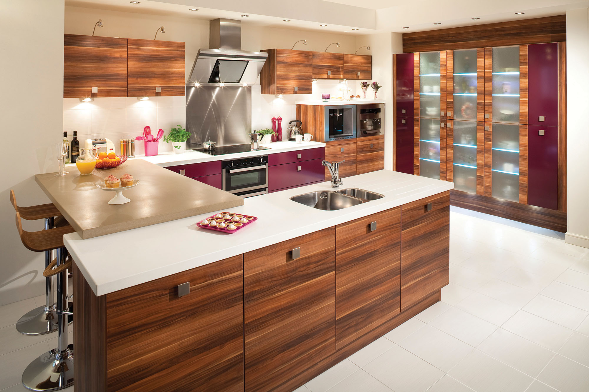 kitchen interior furniture brown wooden washing stand with under apartment space saving ideas apartment space saving 1